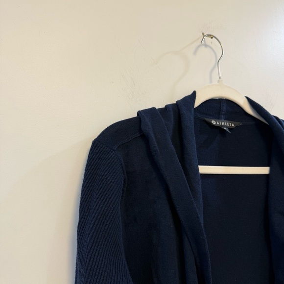 ATHLETA Navy Highland Wrap Sweater | medium - Picture 5 of 9